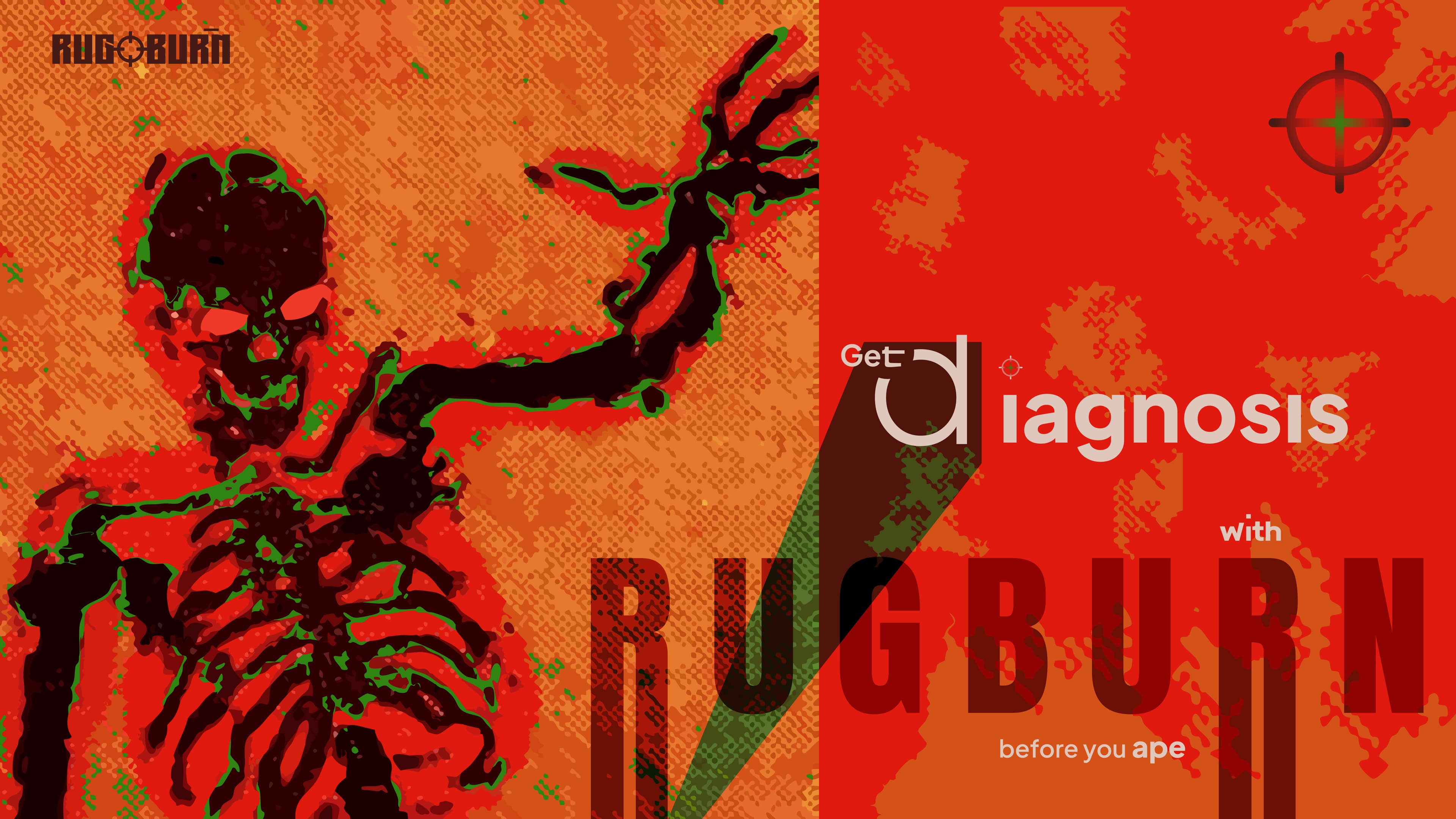 RugBurn campaign banner with Solana token-risk intelligence messaging