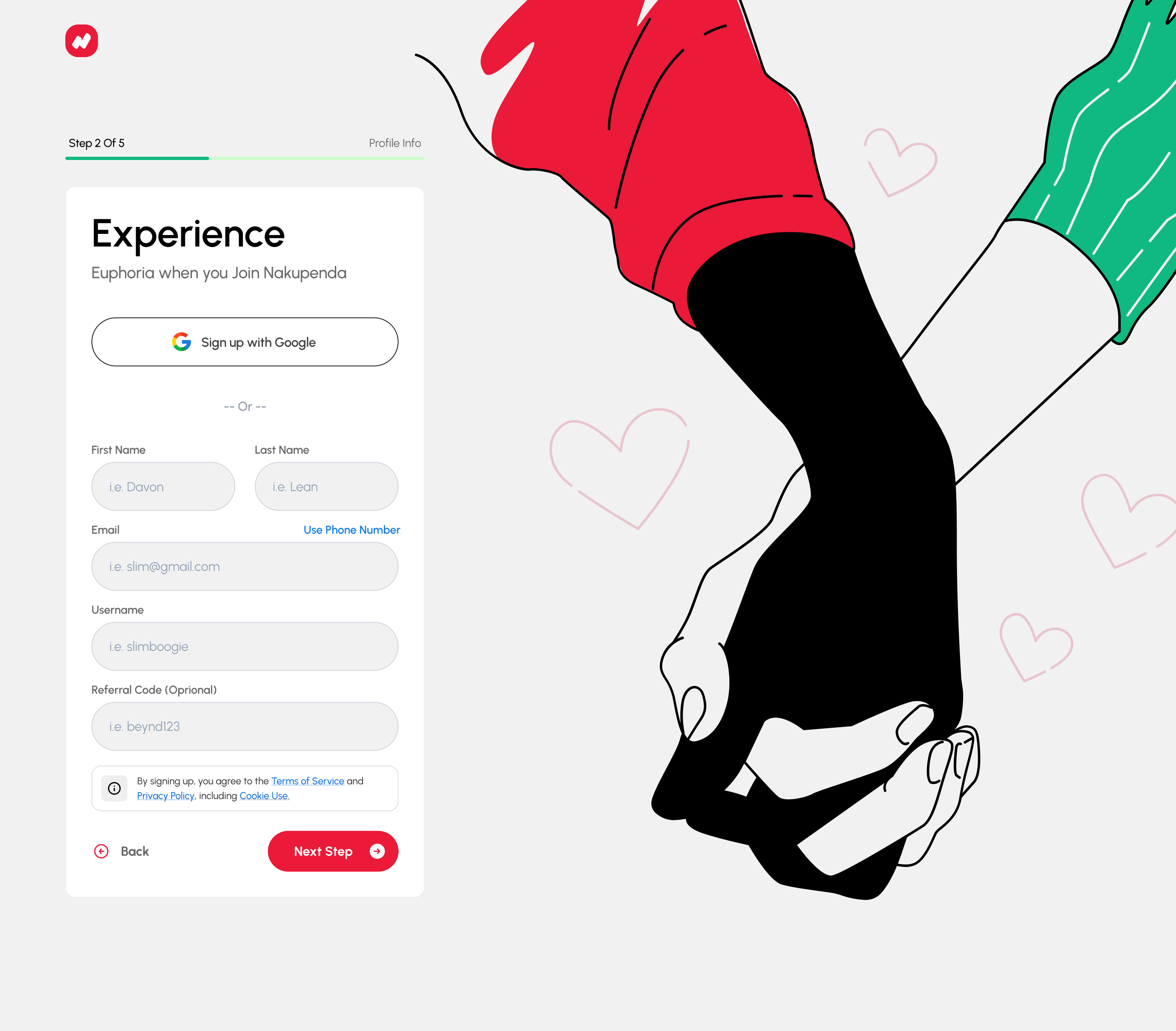 Nakupenda onboarding