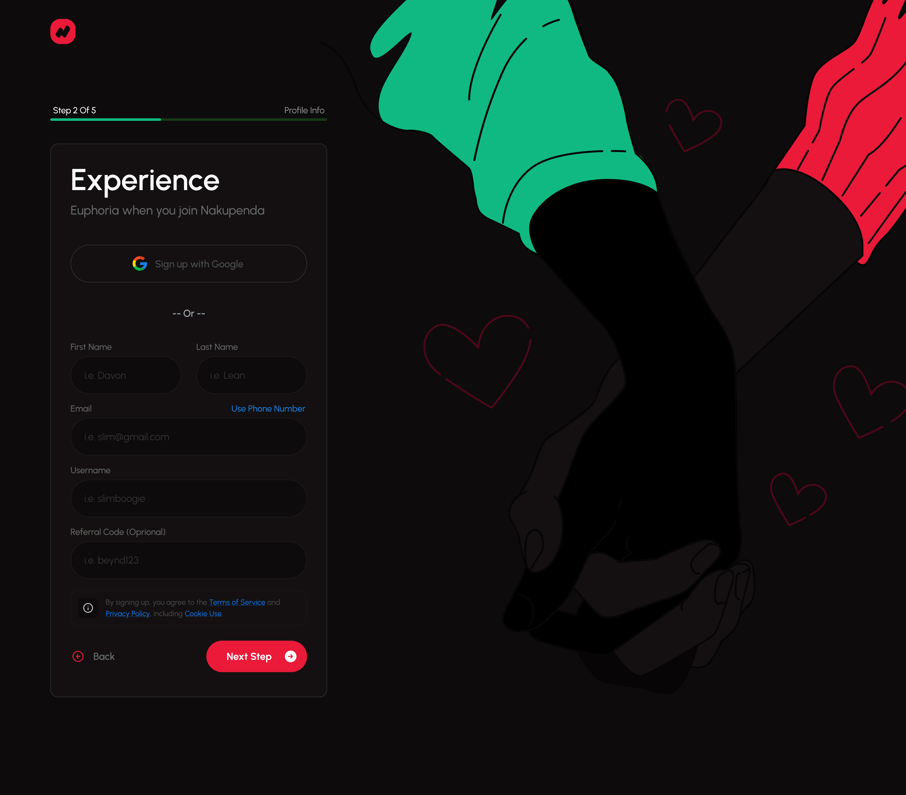 Nakupenda onboarding